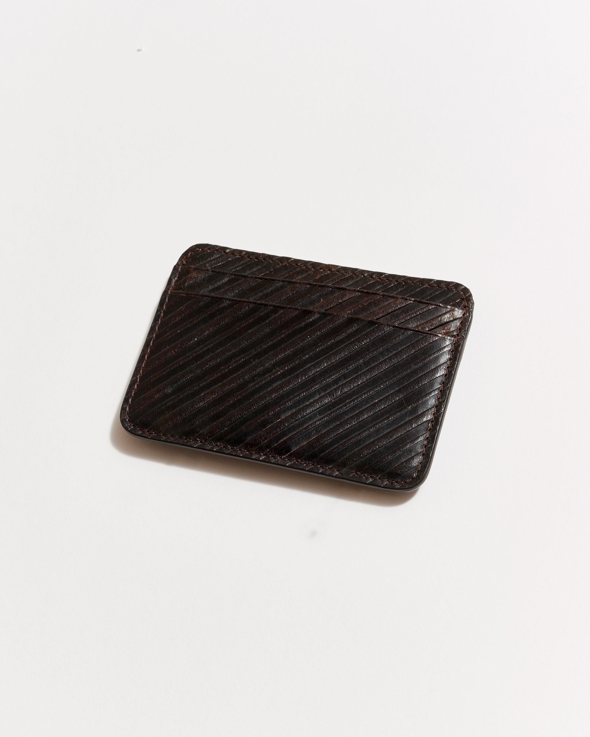 Luxe Leather Card Holder with Heirloom Stripe | Billy Reid
