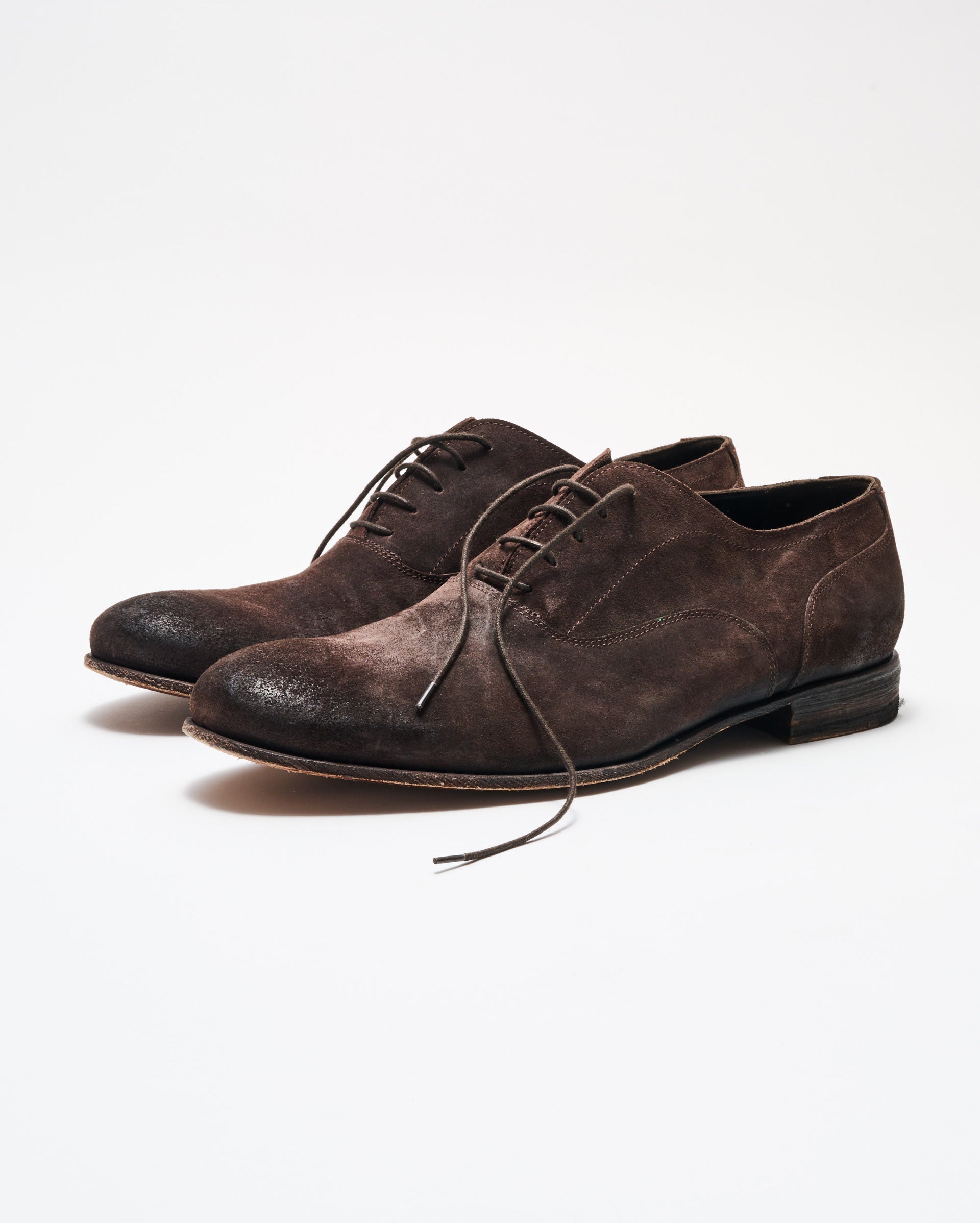 Coleman Oxford, Dark Brown Suede, Burnished Toe | Billy Reid Coleman Oxford, Dark Brown Suede, Burnished Toe | Billy Reid