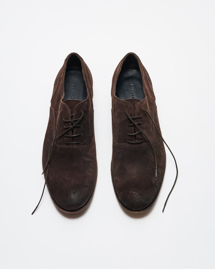 Coleman Oxford, Dark Brown Suede, Burnished Toe | Billy Reid Coleman Oxford, Dark Brown Suede, Burnished Toe | Billy Reid