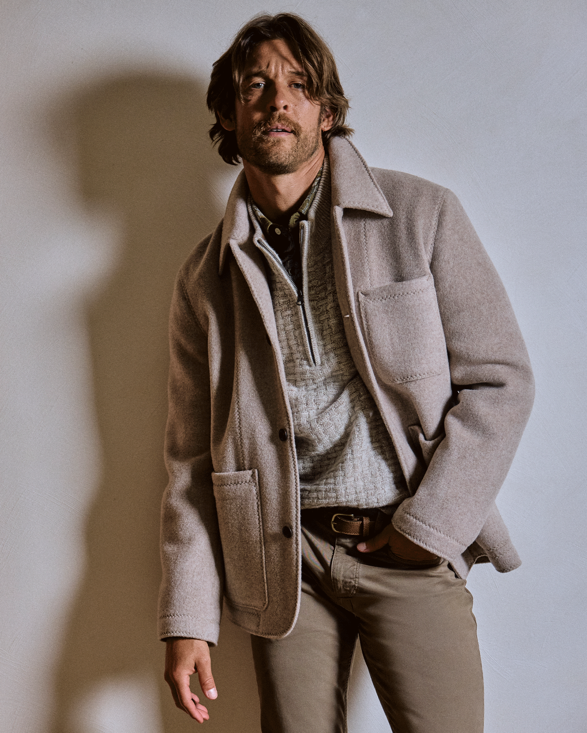 Model wears the Felted Wool Coat