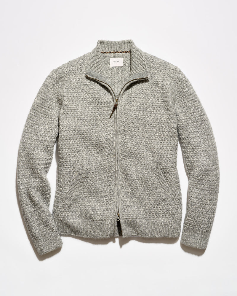 Lima Basketweave Full-Zip Sweater
