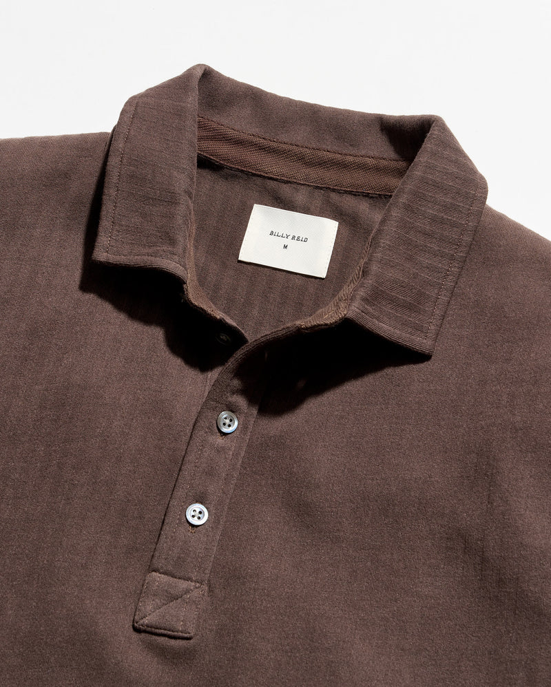 Long Sleeve Herringbone Polo
