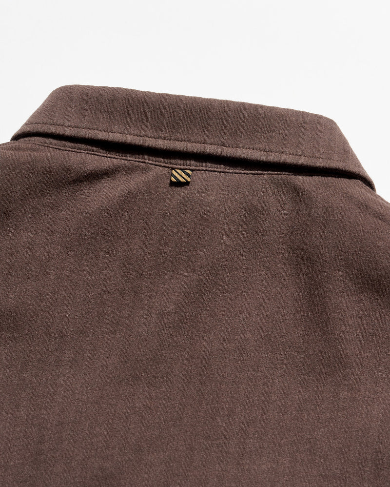 Long Sleeve Herringbone Polo