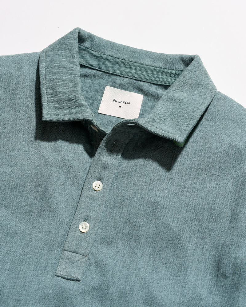 Long Sleeve Herringbone Polo
