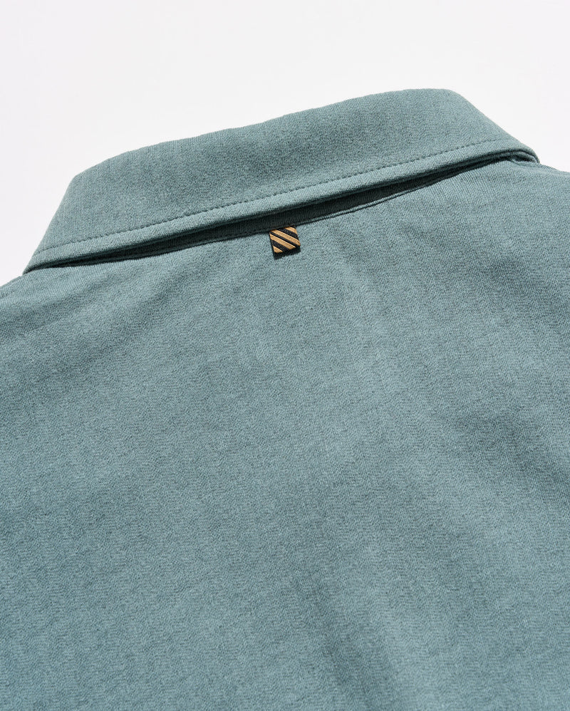 Long Sleeve Herringbone Polo