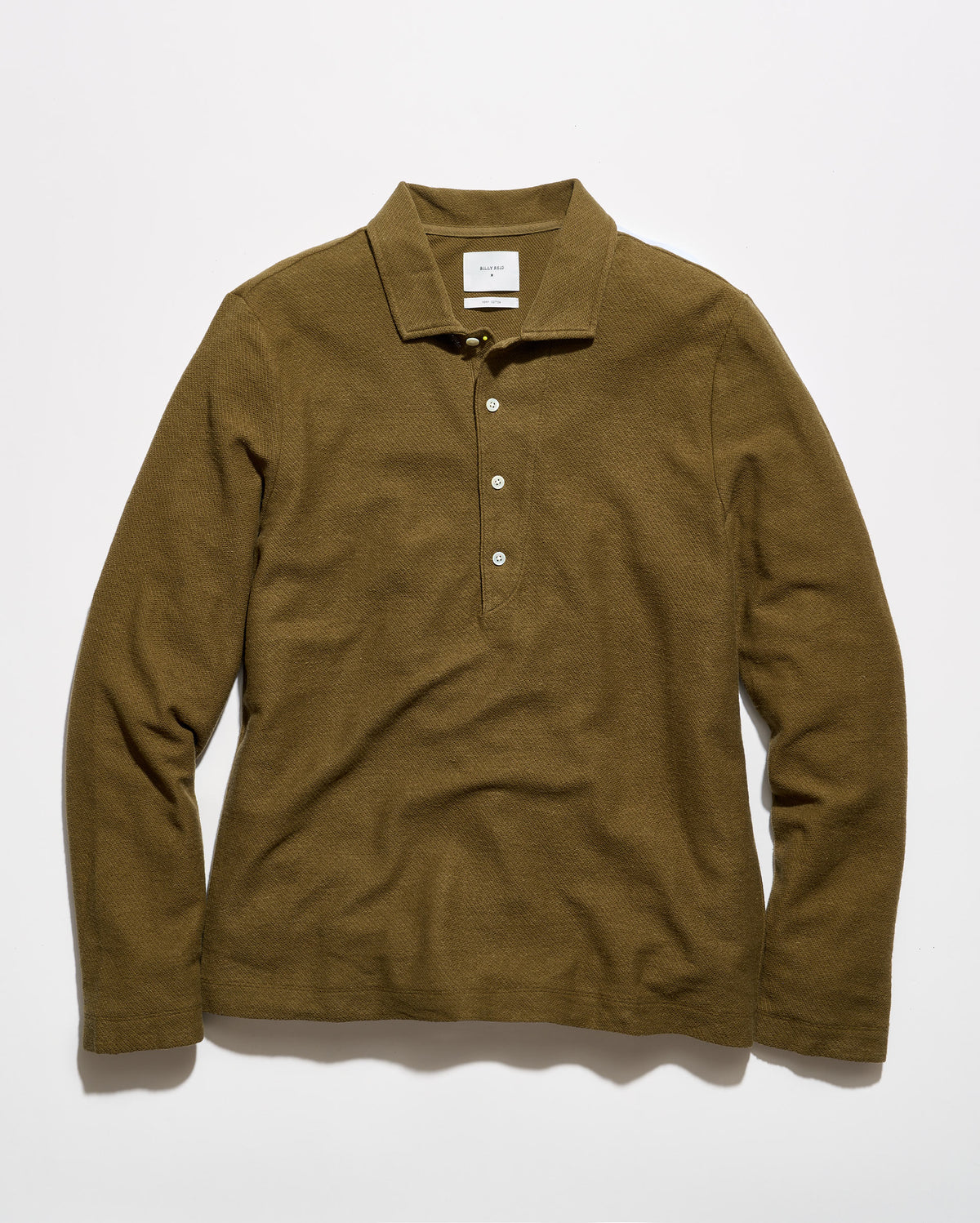 Long Sleeve Hemp Cotton Twill Polo