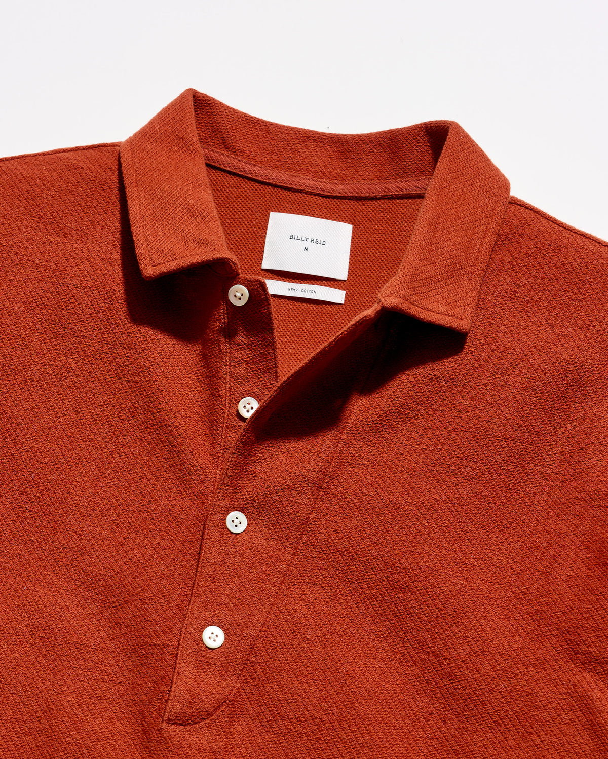 Long Sleeve Hemp Cotton Twill Polo
