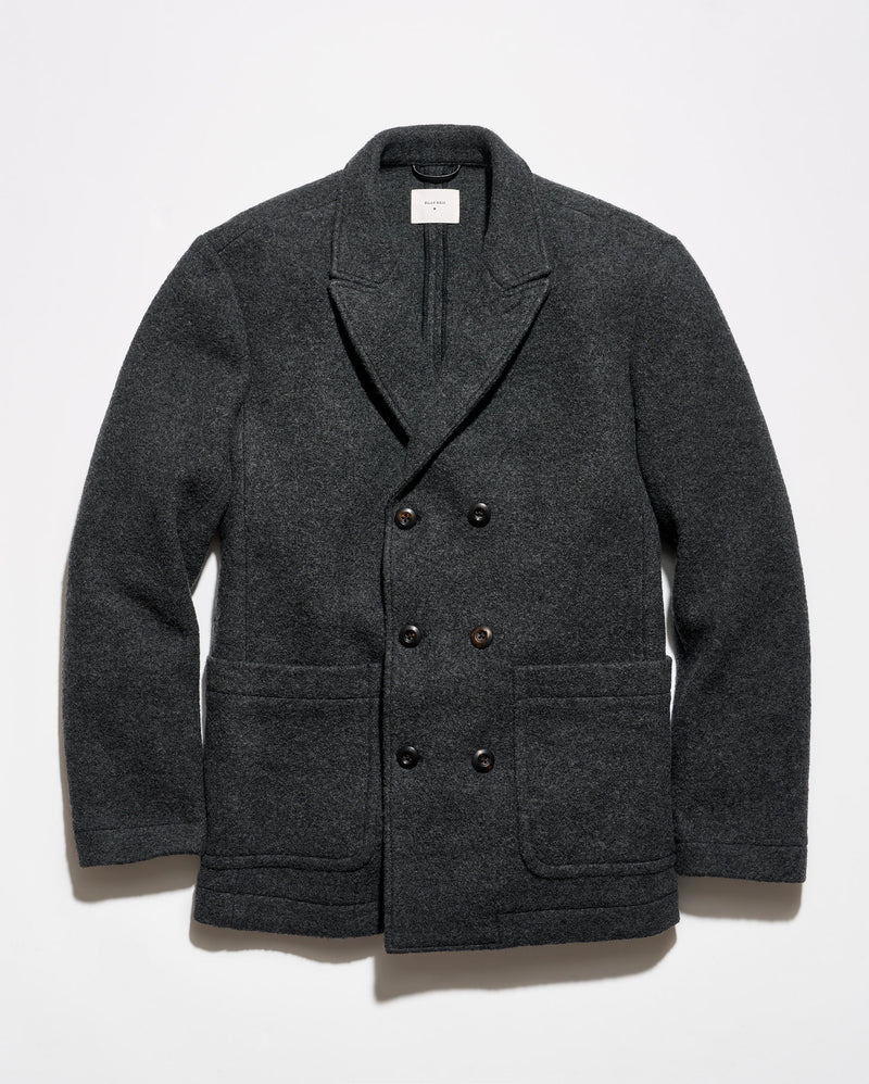 Boiled Wool Bond Peacoat