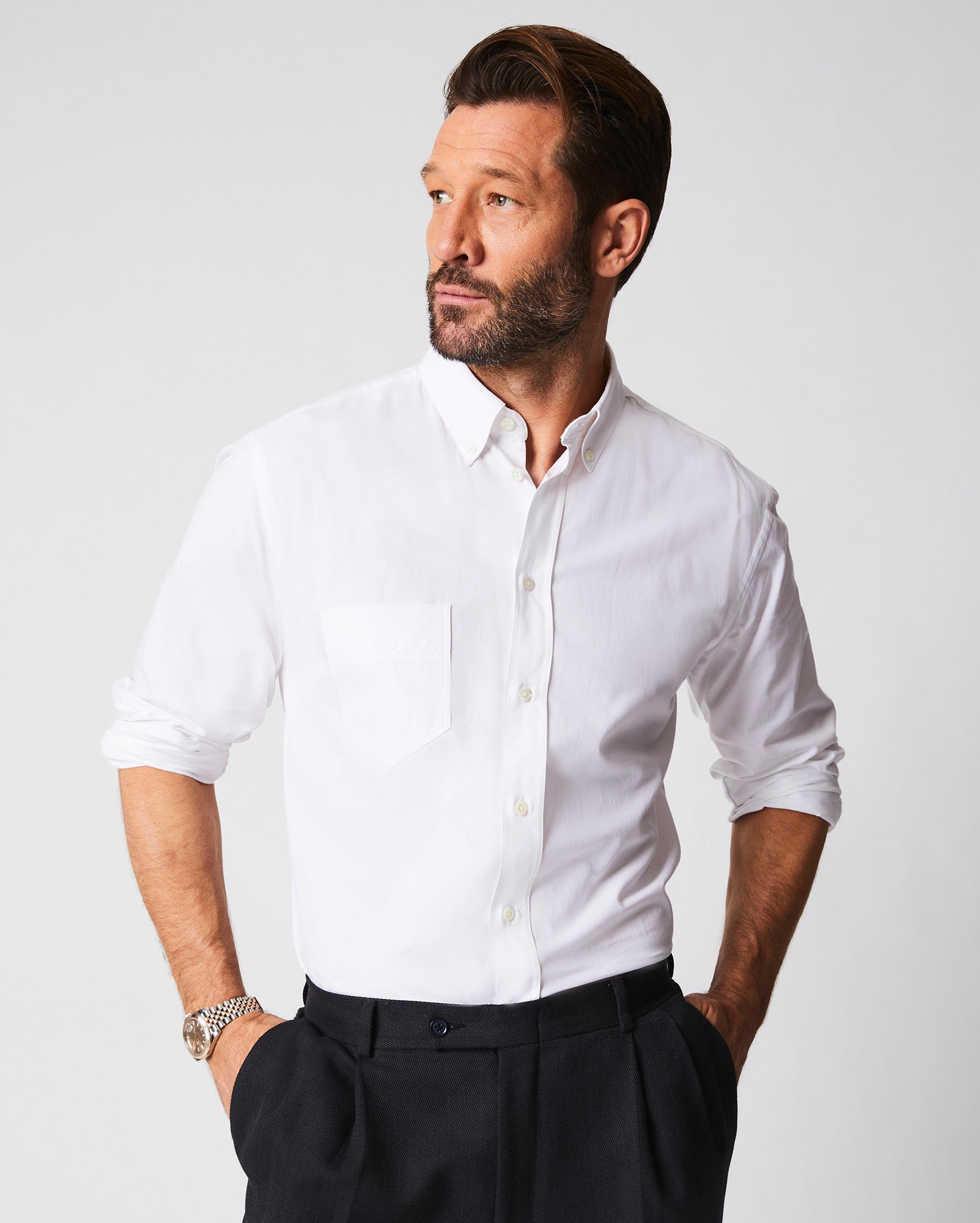 Arnie Oxford Shirt in White