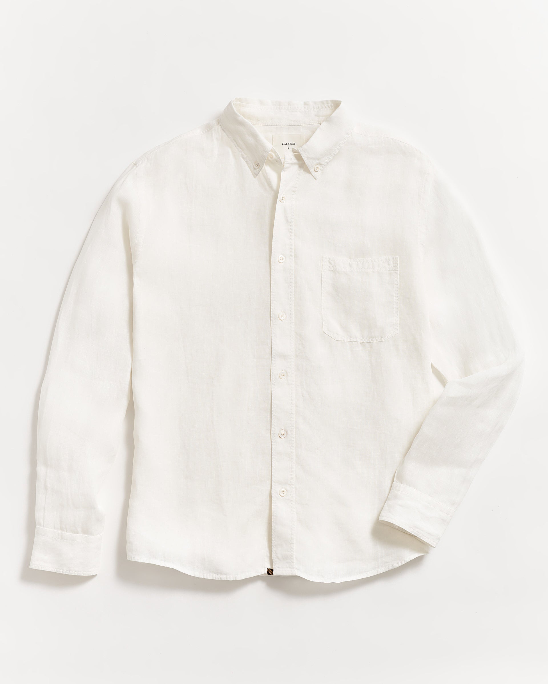 Billy Reid Tuscumbia Linen Shirt Button Down - White - S Billy Reid Tuscumbia Linen Shirt Button Down - White - S