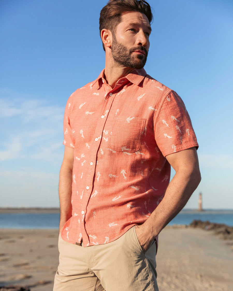 Short Sleeve Tuscumbia Shirt in Clay/Natural