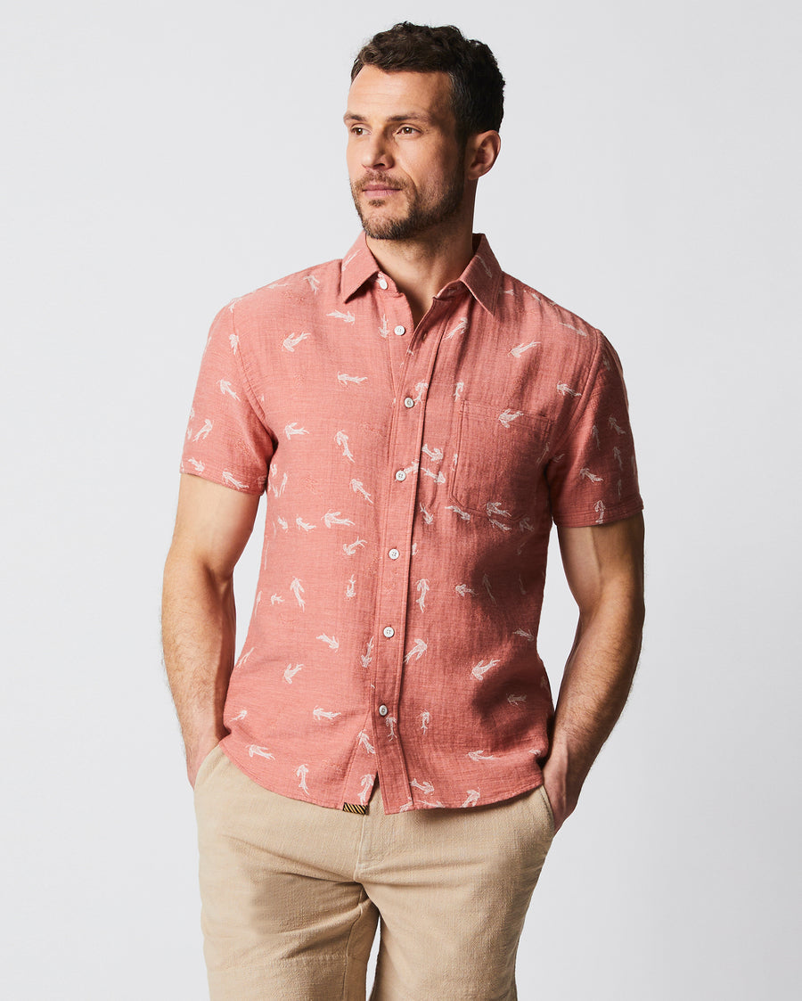 Short Sleeve Tuscumbia Shirt in Clay/Natural