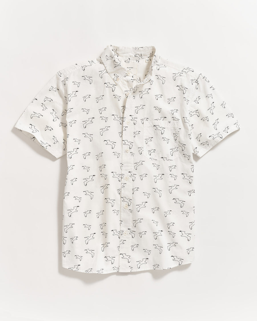 Short Sleeve Tuscumbia Shirt in White/Black