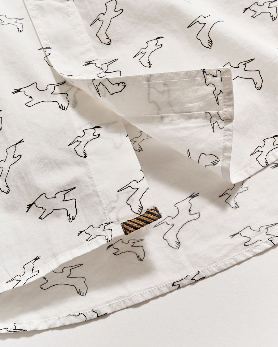 Short Sleeve Tuscumbia Shirt in White/Black