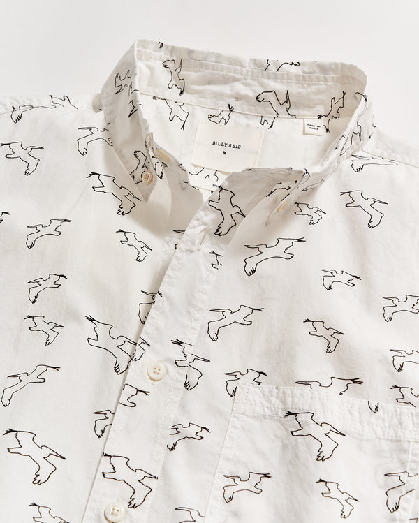 Short Sleeve Tuscumbia Shirt in White/Black