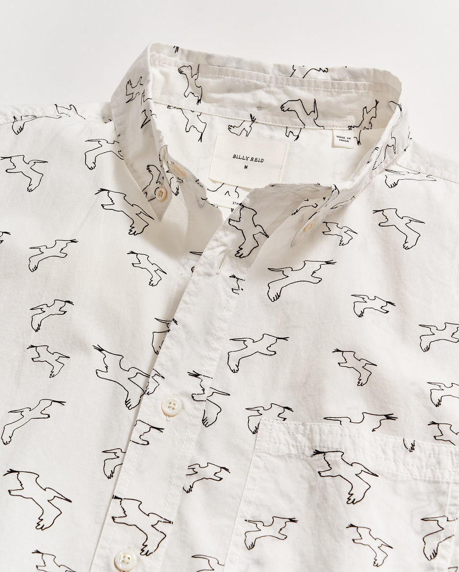 Short Sleeve Tuscumbia Shirt in White/Black