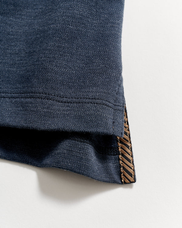 Shadow Stripe Polo in Carbon Blue
