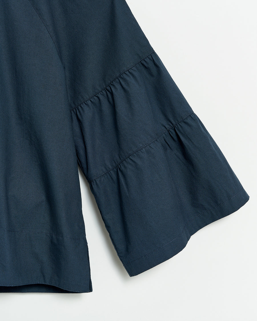 Tiered Sleeve Top in Ink Black