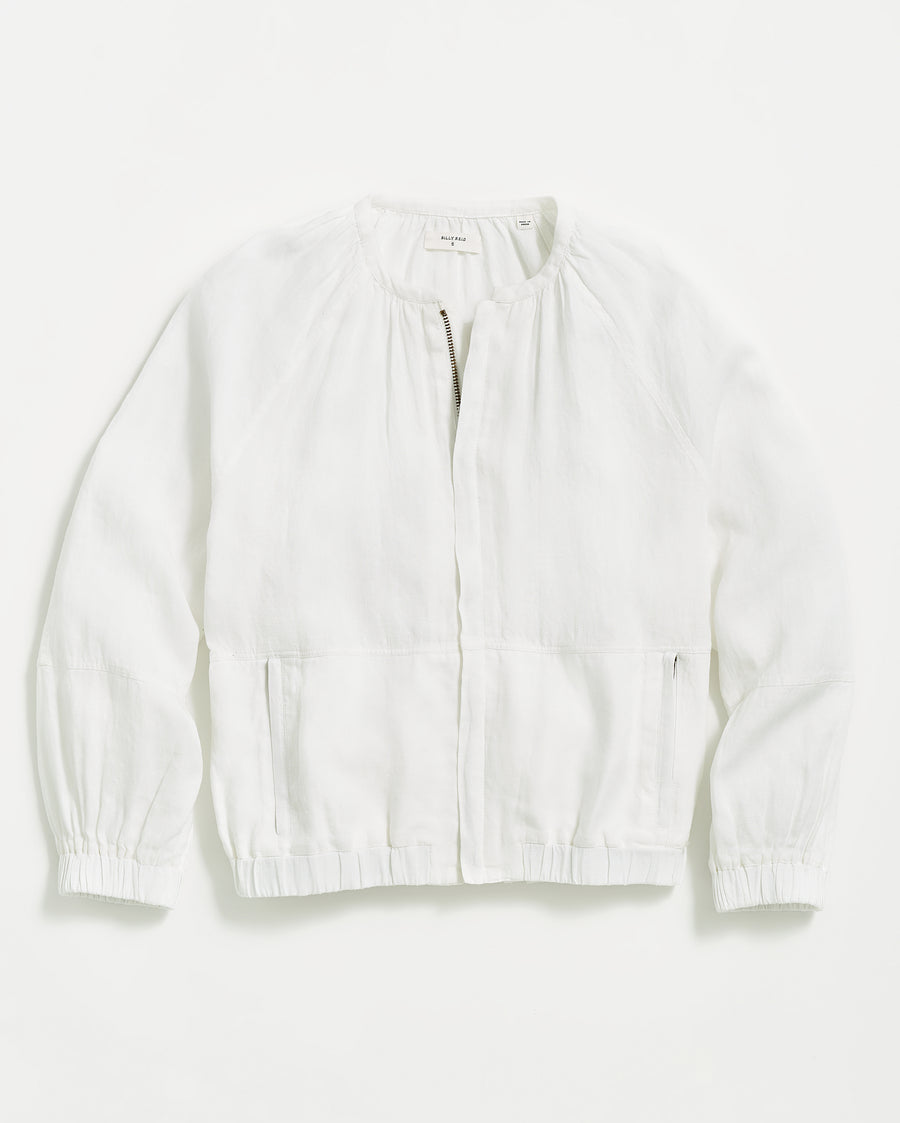 Feminine Bomber in White