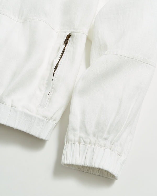 Feminine Bomber in White