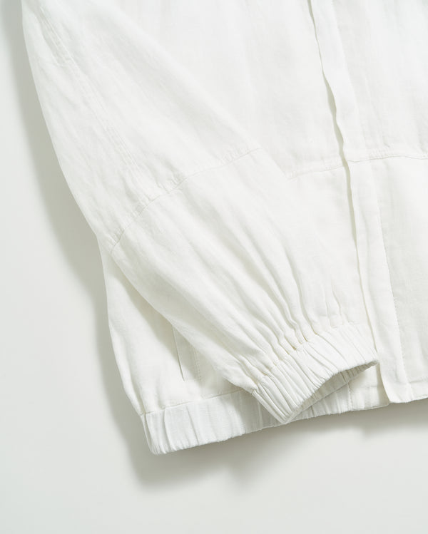 Feminine Bomber in White