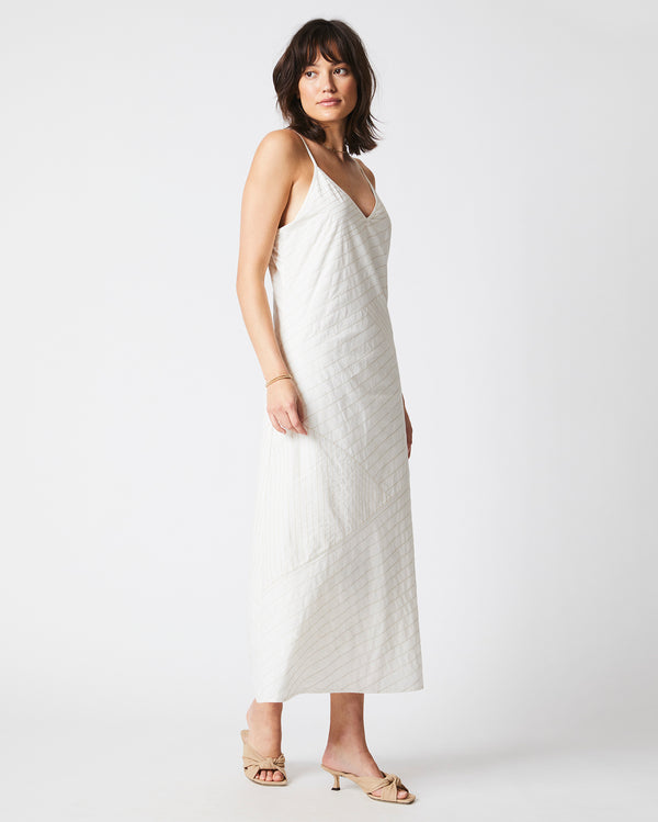 Sail Stitch Dress in Tinted White