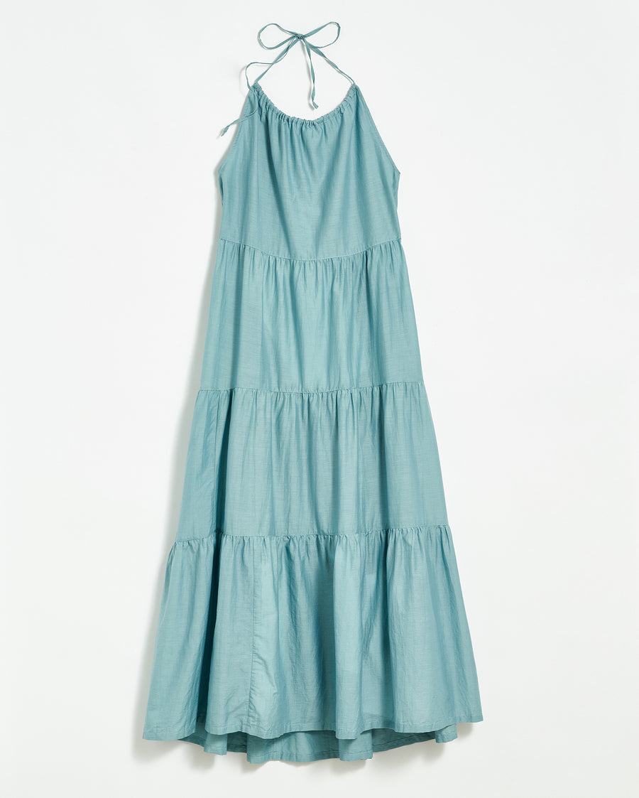 Halter Dress in Denim Blue