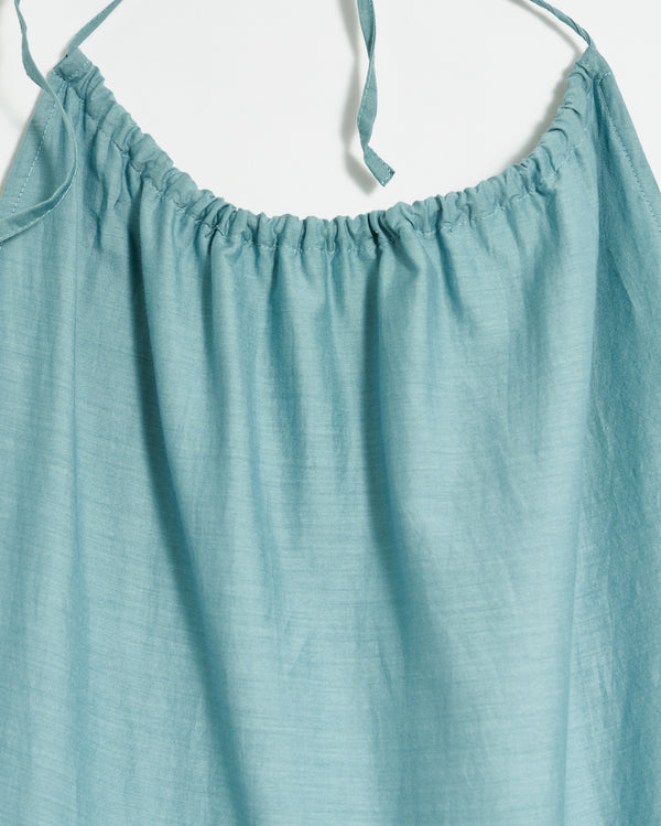 Halter Dress in Denim Blue