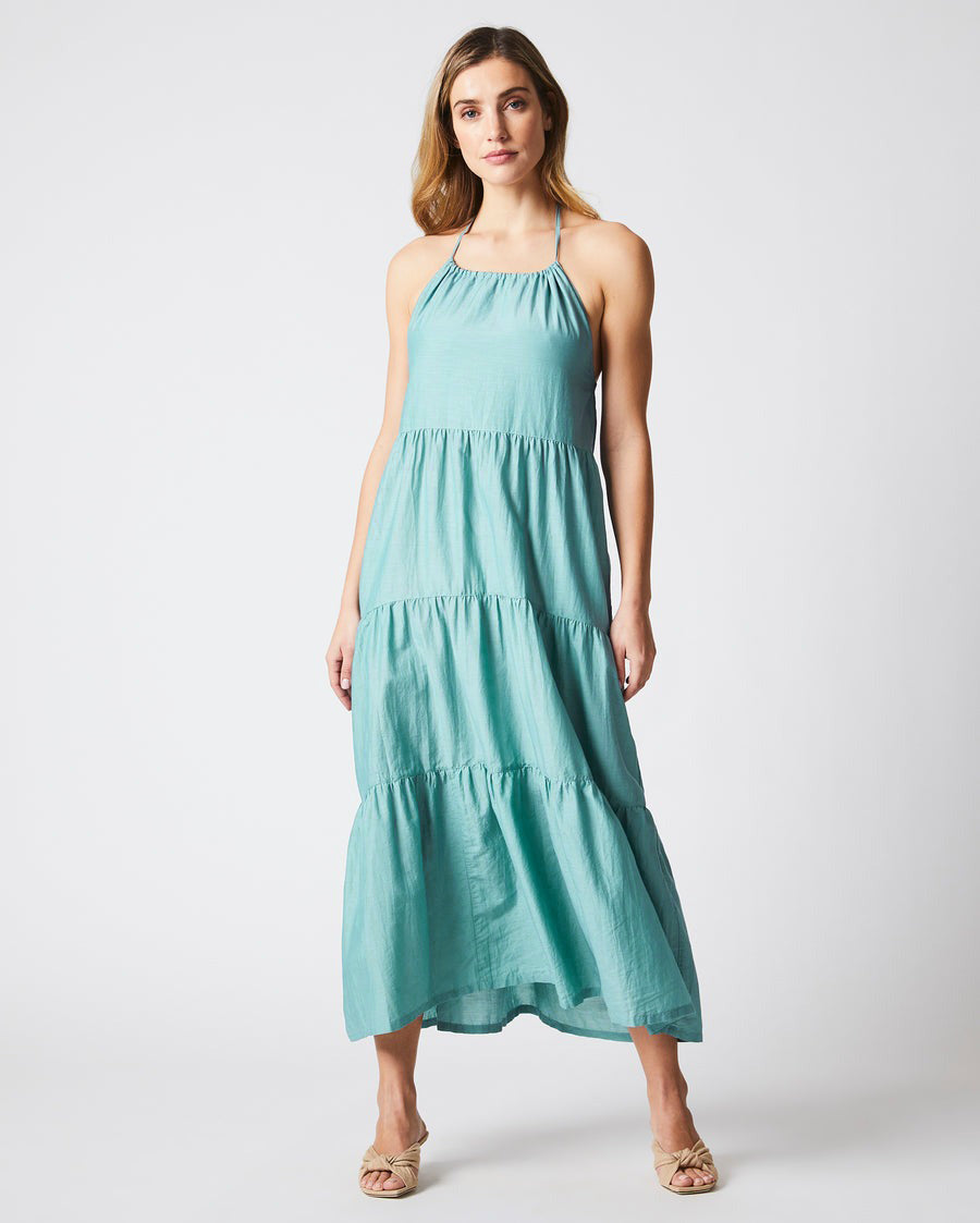 Halter Dress in Denim Blue