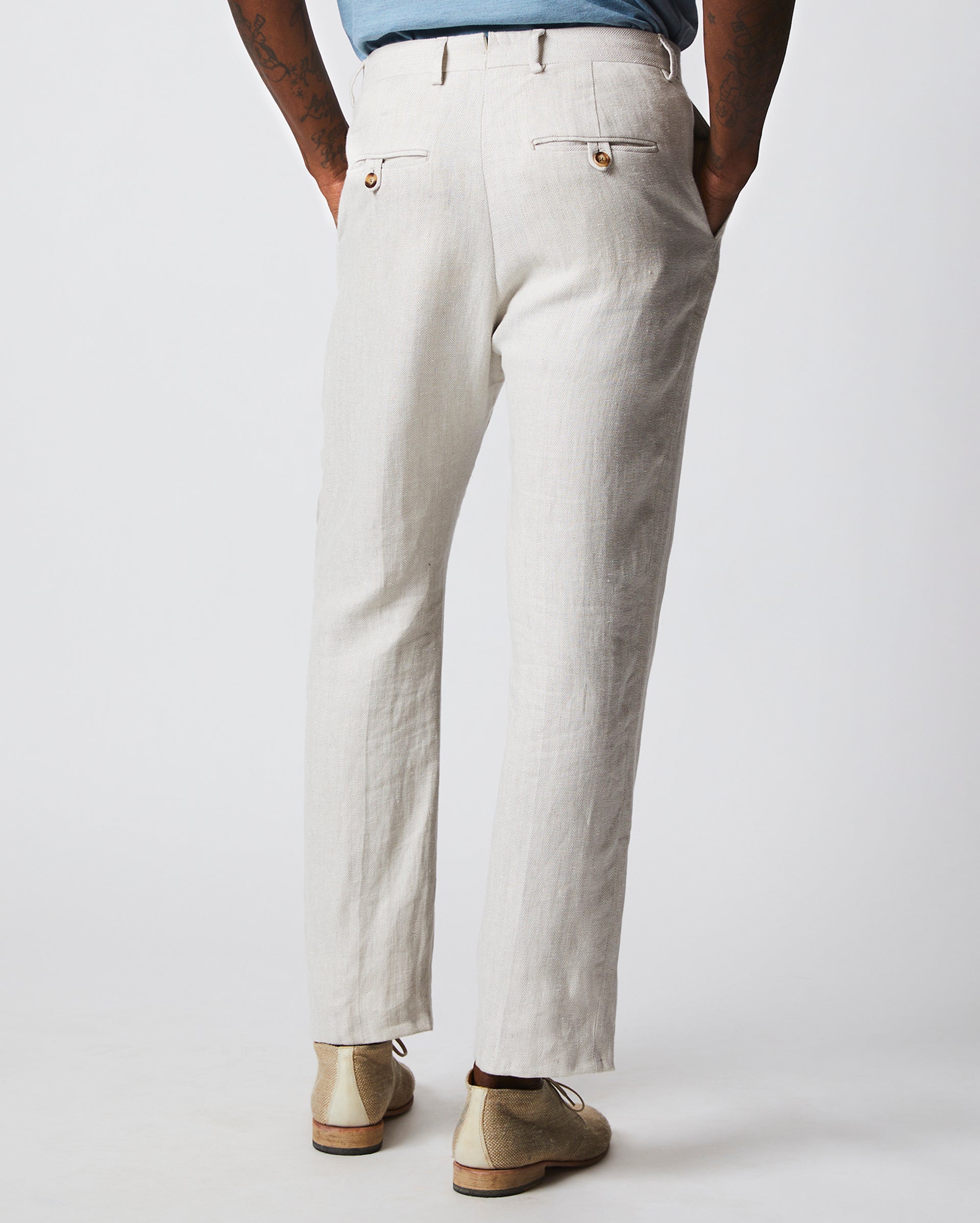 LinenBlend Flat Front Pants  Cubavera