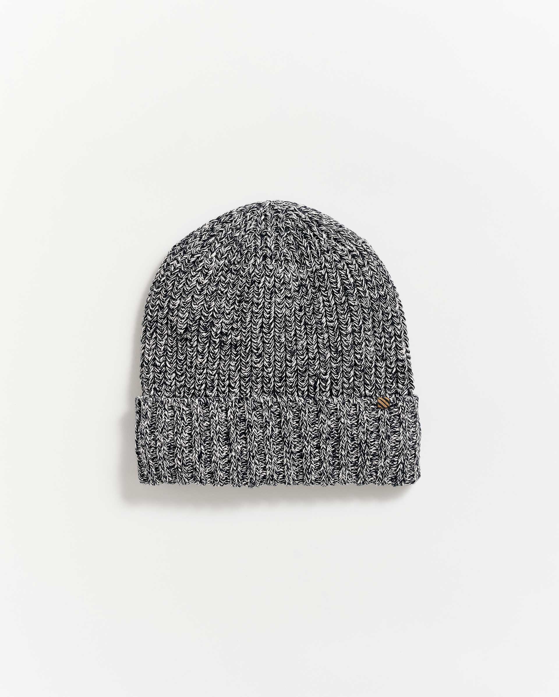 Carbon Blue Cotton Ribbon Beanie - Ultra-Soft and