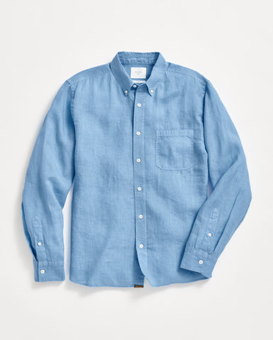 SHOP THE LOOK | Tuscumbia Linen Shirt Button Down French Blue