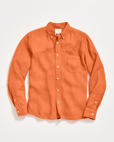 Tuscumbia Linen Shirt - Tangerine