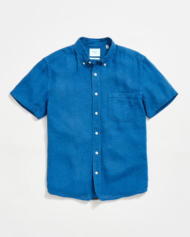 SHOP THE LOOK | Short Sleeve Linen Tuscumbia Shirt - Dark Blue