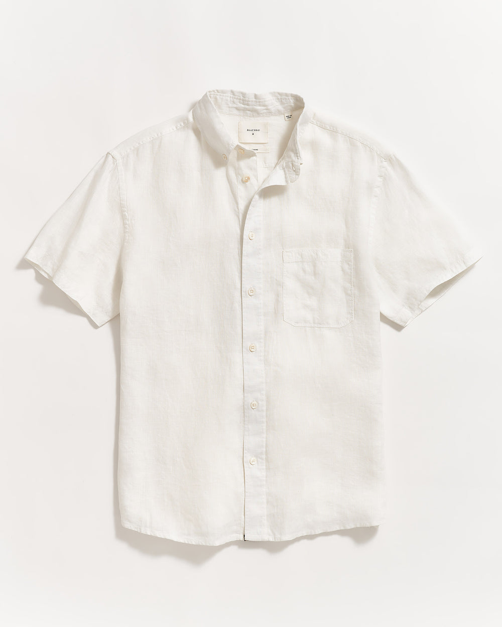 Short Sleeve Linen Tuscumbia Shirt Button Down in White