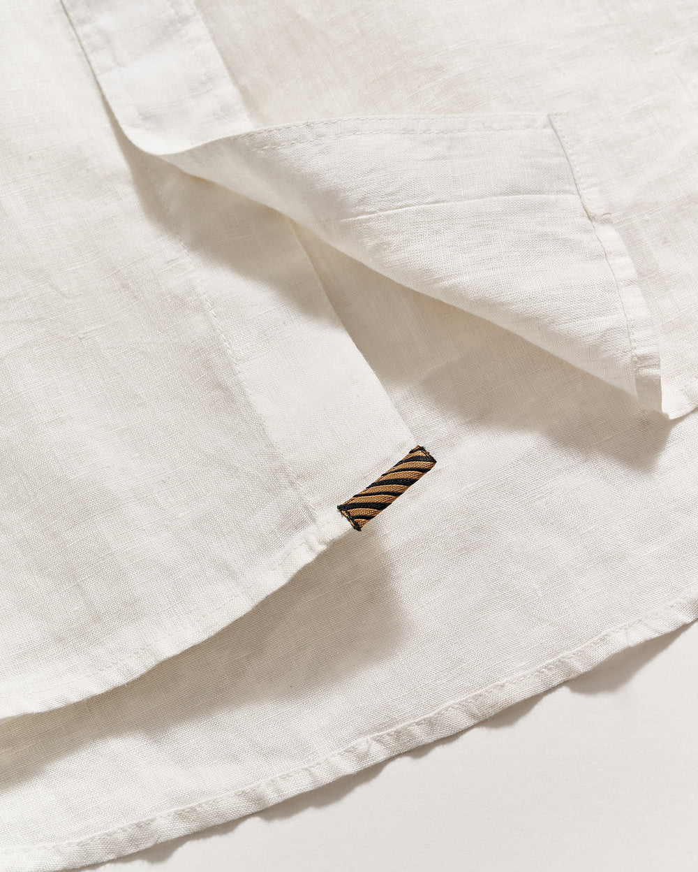 Short Sleeve Linen Tuscumbia Shirt Button Down in White