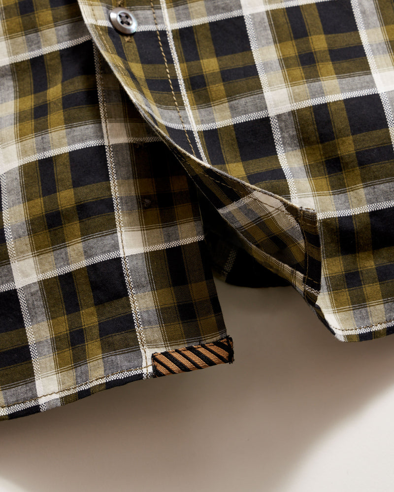Textural Grid Plaid Tuscumbia Shirt Button Down