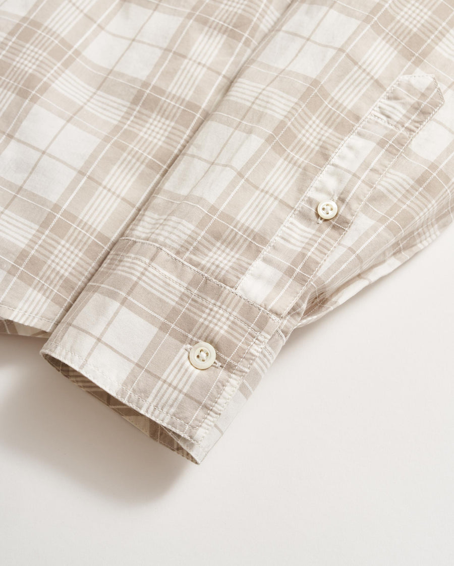 Grid Dobby Plaid Tuscumbia Shirt Button Down in Grey