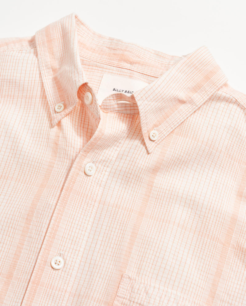 Short Sleeve Line Plaid Tuscumbia Shirt Button Down