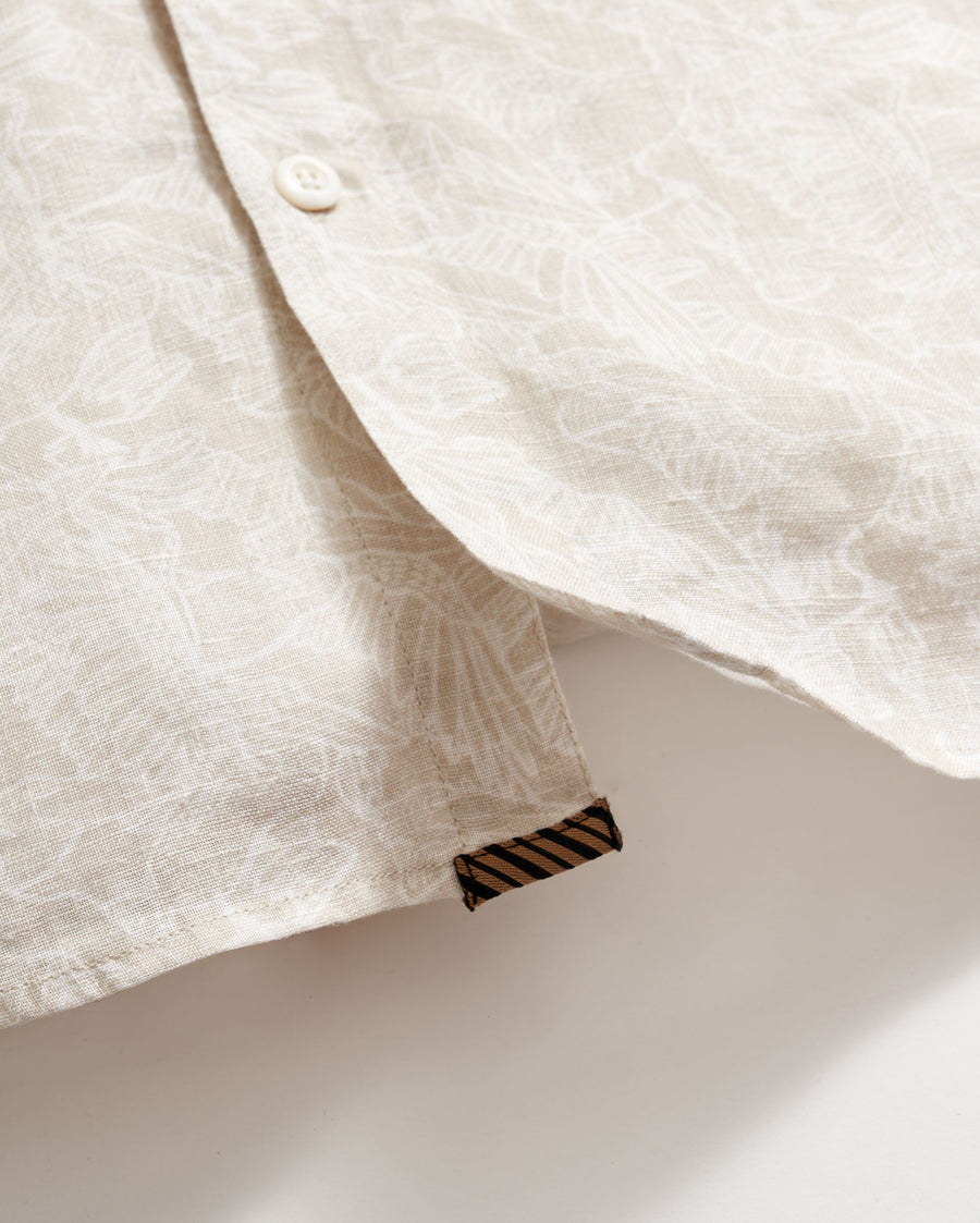 Flock Linen Wilson Shirt in Tinted White