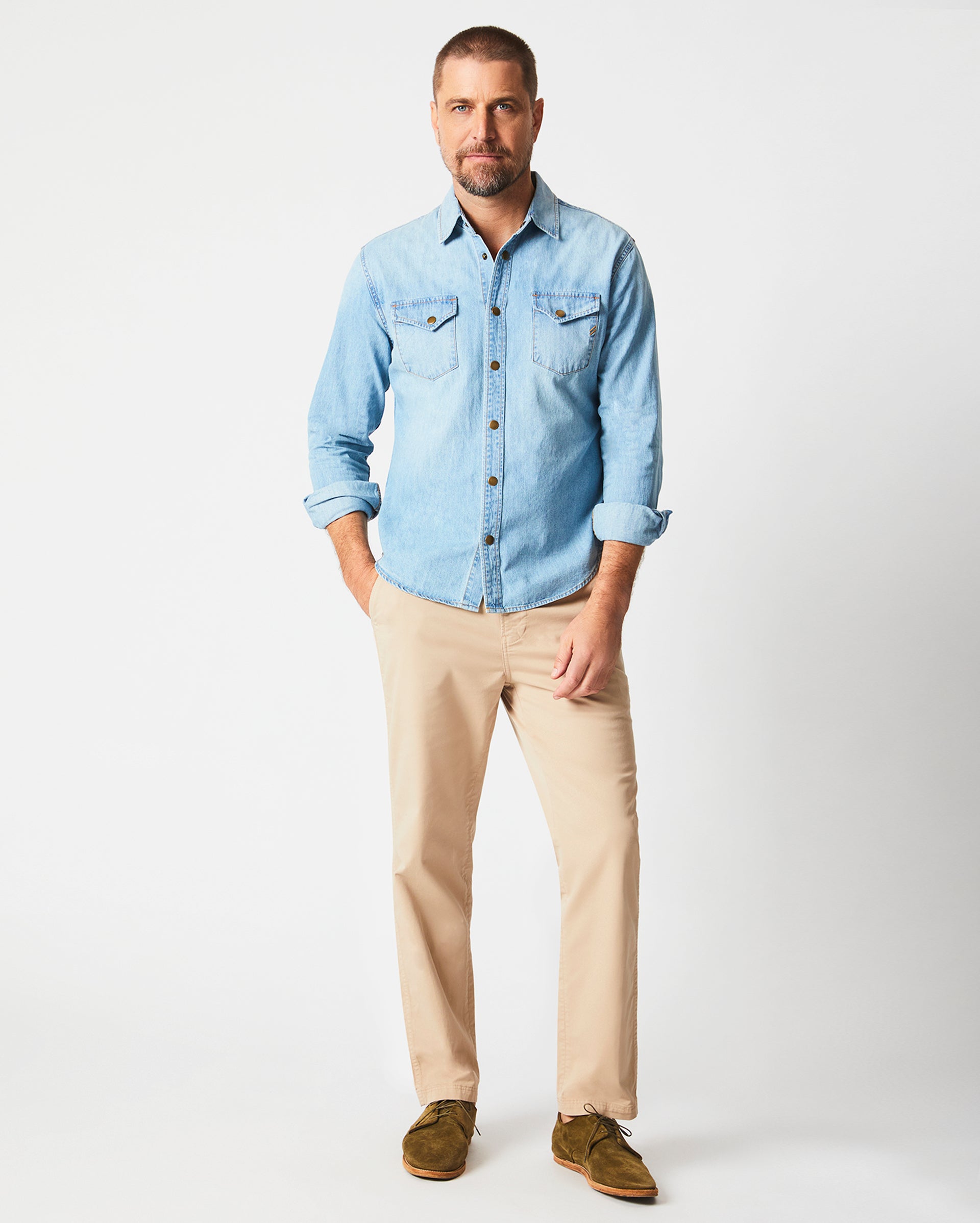 SHOALS DENIM SHIRT IN DENIM WASH Billy Reid