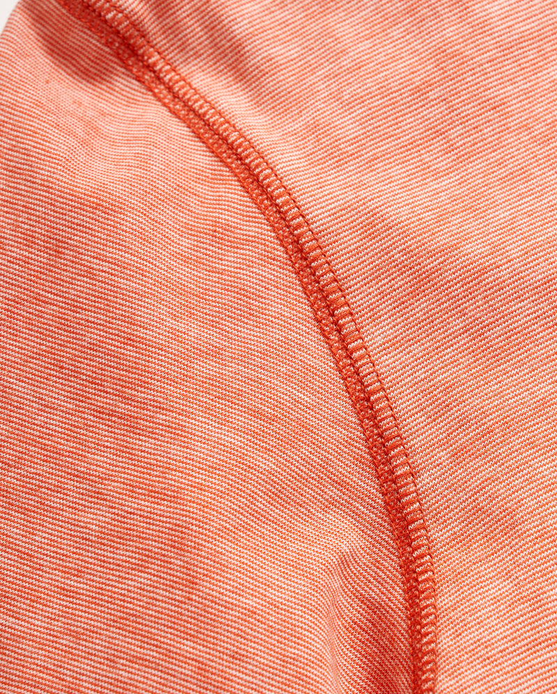 Stripe Pensacola Polo in Burnt Red