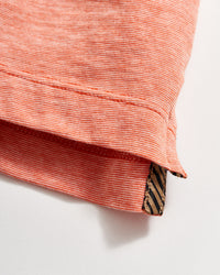 Stripe Pensacola Polo in Burnt Red