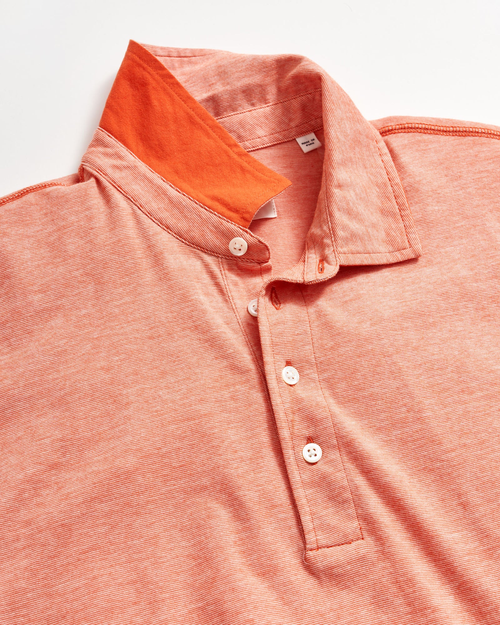 Stripe Pensacola Polo in Burnt Red
