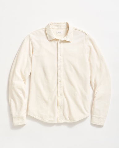 Long sleeve knit yellowhammer shirt in tinted white