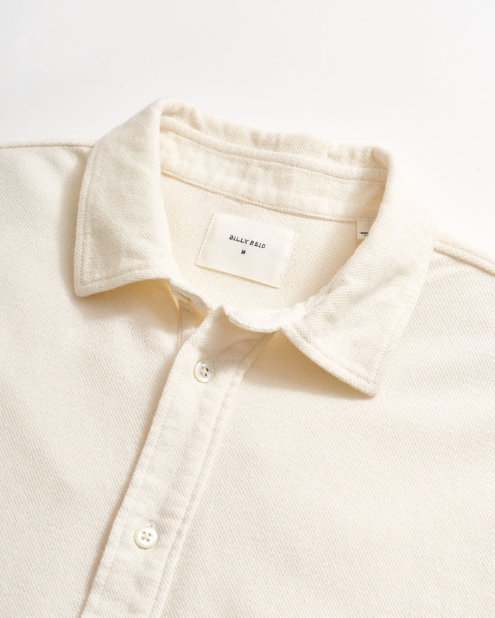 104-719Long sleeve knit yellowhammer shirt in tinted white