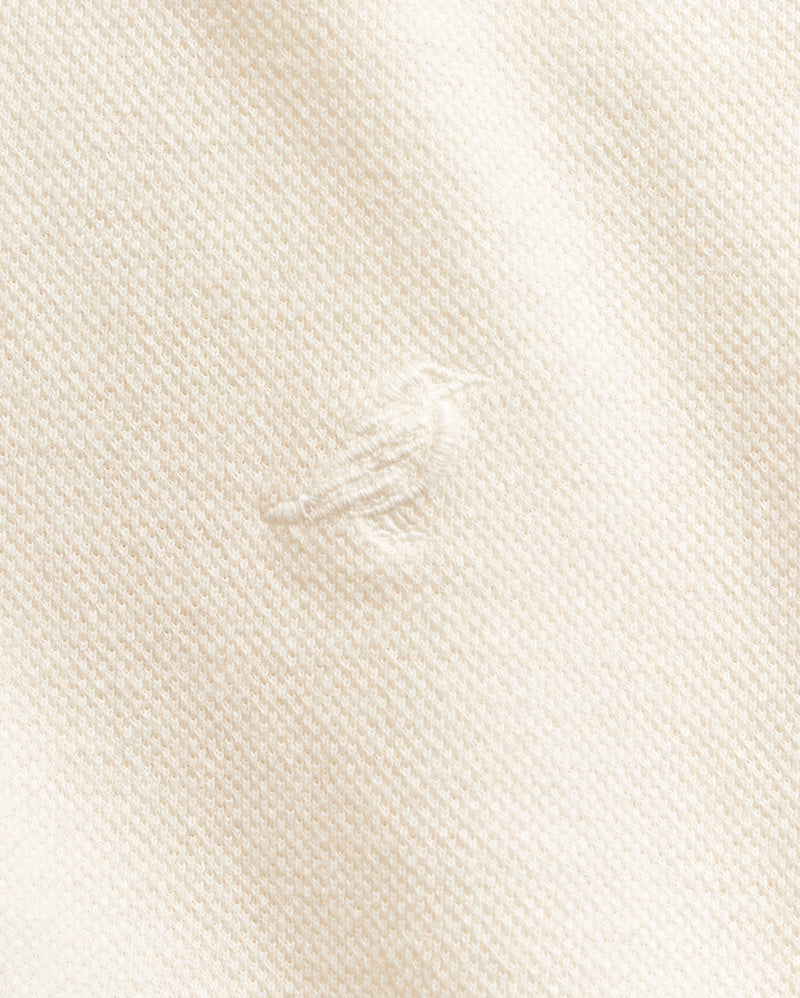Long sleeve knit yellowhammer shirt in tinted white