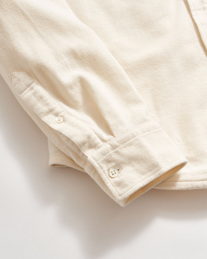 Long sleeve knit yellowhammer shirt in tinted white