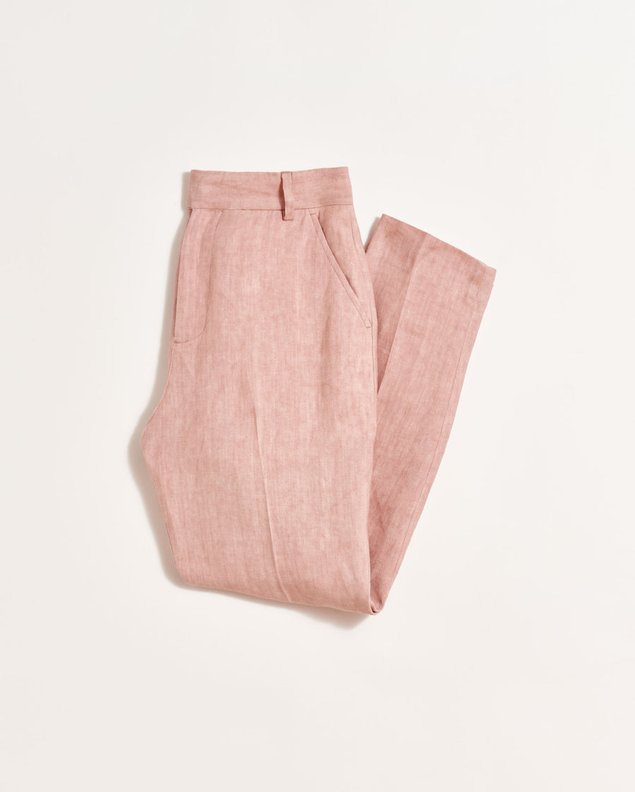 Cigarette Trouser in Pink/Salt