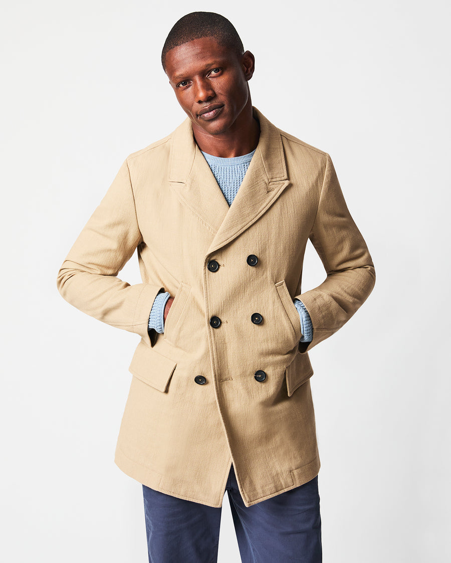 Canvas Bond Peacoat in Sand